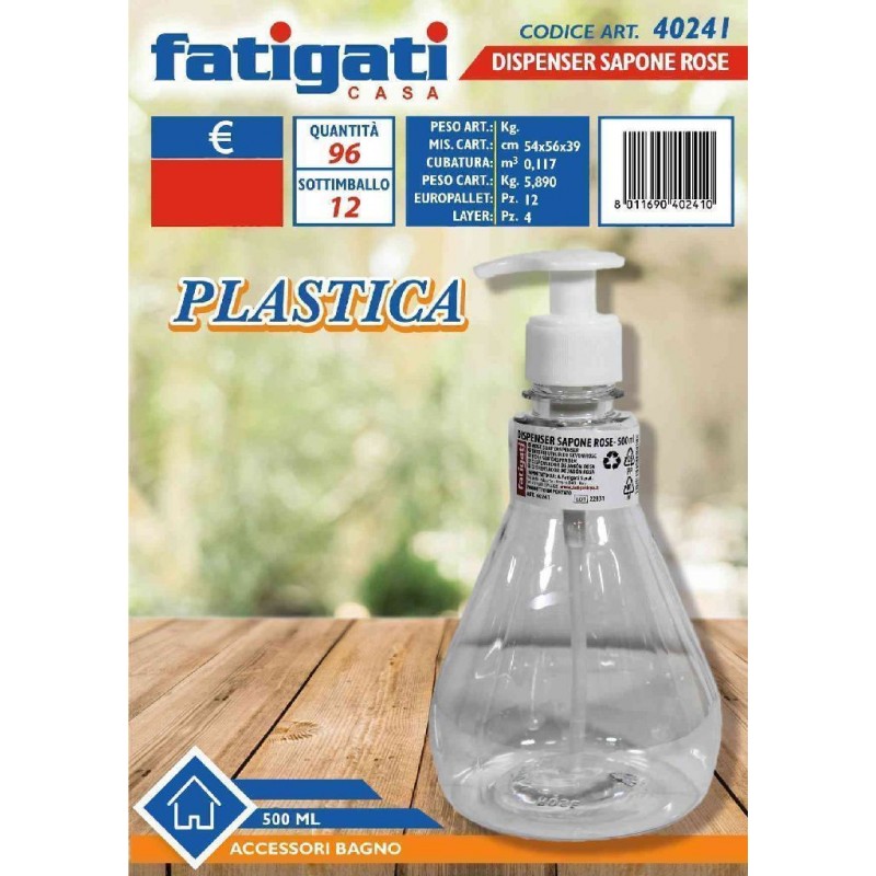 FAT/DISPENSER SAPONE ROSE 500ML - MARVIPA Distribuzioni