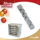 ABM2/TUBO 6 PALLE 6CM.PEARL SILVER