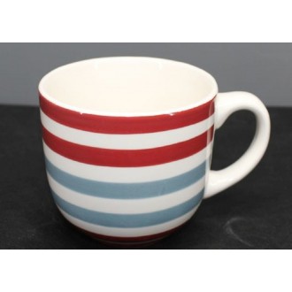 DOMO/STRIP.RED&GR JUMBO MUG