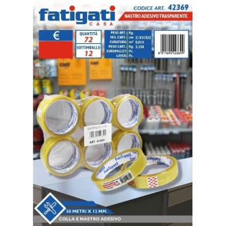 FAT/NASTRO ADESIVO 18MMX50MT TRASP
