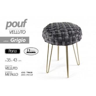 GICO/POUF VELL.GRIGIO