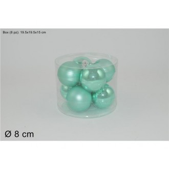 2SCH/SET 8 PALLE VETRO 8CM 2ASS.VER
