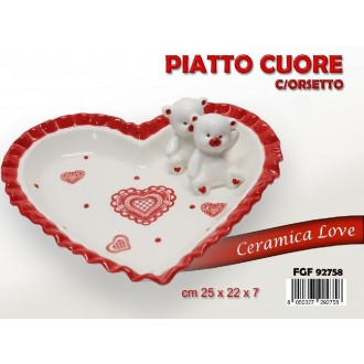 FGF/PIATTINO FORMA CUORE CERAMICA