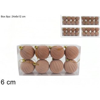 2SCH/PALLE 6CM.8PZ.FLOCC.ROSA