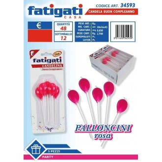 FAT/CANDELA B.COMPLEANNO 5PZ.PALLONCINI