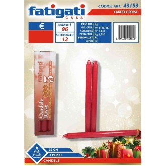 FAT/CANDELE ROSSE 3PZ 25CM