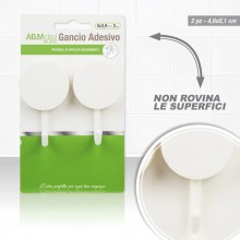 ABM/GANCIO ADESIVO 2PZ.BIANCO