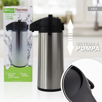 ABM/THERMOS A POMPA 1,9LT.ACCIAIO