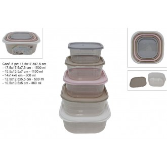 2S/SET 5 CONTENITORI PLT COLORS