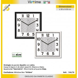 VIRT/OROLOGIO 33X33CM.1145/13