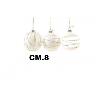 MERCN/PALLA NATALE VETRO GOLD 59588