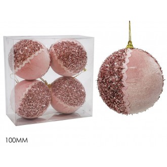 GT2/SET 4 PALLE 100MM VELLUTO ROSA