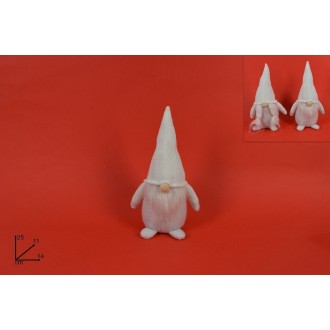 2SCH/GNOMO NATALE BIANCO 25CM.