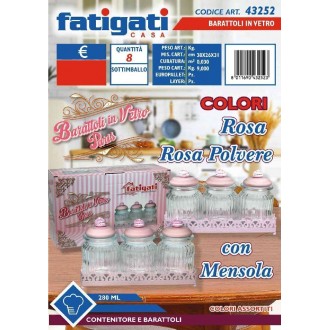 FAT/BARATTOLI VETRO 280ML C/MENSOLA