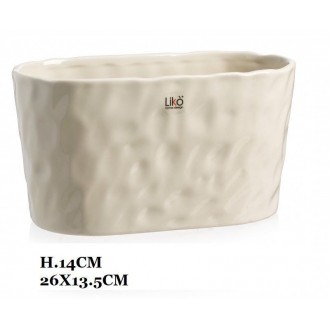 FRA/MISSOURI VASO 26X13,5X14CM CREMA