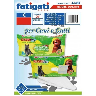 FAT/KLEVENPET 30PZ SALVIETTINE X CANI