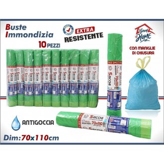 INT/BUSTE PATTUMIERA 70X110 VE.10PZ.